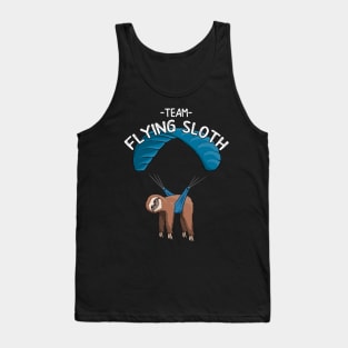 Team Flying Sloth Skydiving Paraglider Tank Top